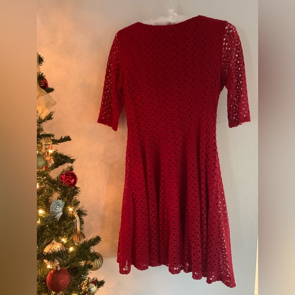 Rabbit Rabbit Rabbit Red 3/4 Sleeve Dress - Picture 3 of 4